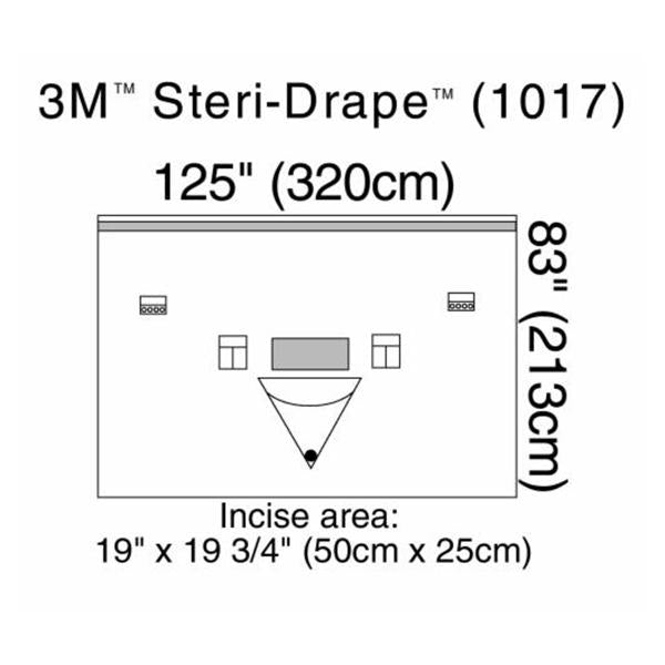 3M Medical Products Drape Isolation Steri-Drape Non-Fenestrated 125x83 Clr Strl 20/Ca