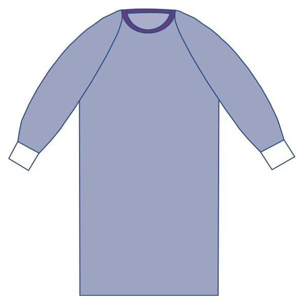 Medline Industries  Gown Surgical Aurora XL Blue NRnfrcd AAMI Level 3 Strl LF 30/Ca (DYNJP2802)