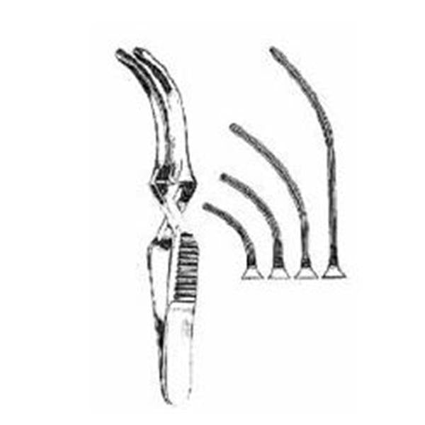 Miltex-Integra Miltex Clamp Bulldog Debakey 3" 2cm Tip Curved Cross Action 7.5cm SS Ea