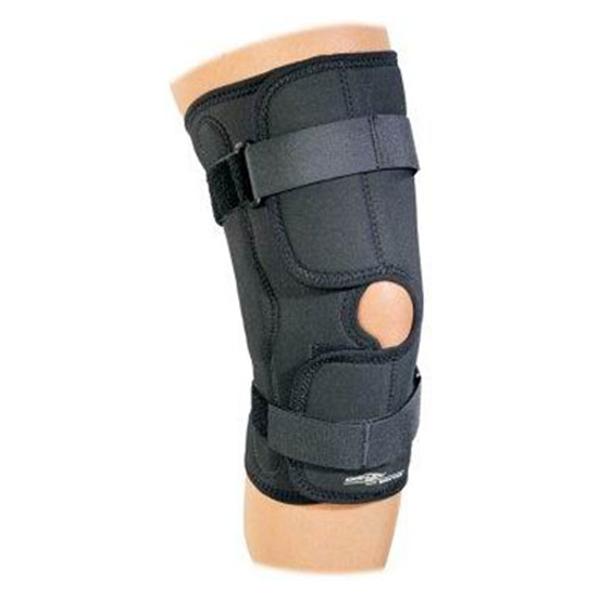 DJO Brace Wraparound Economy Adult Knee Drytex Black Size Large Ea (11-0672-4)