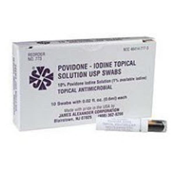 James Alexander  Povidone Iodine Topical Solution 6mL 10% 1000/Ca