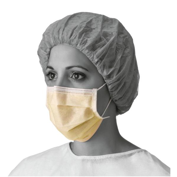 Medline Industries  Face Mask Earloop Fluid Resistant Yellow 300/Ca