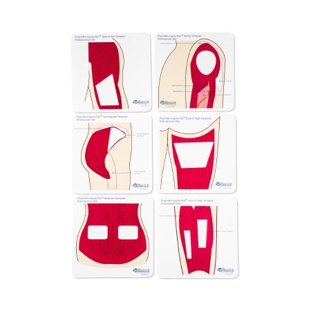 Wallcur LLC Practi-Anatomical Templates (Color) ) - Anatomic Template Training, 7" x 7" - 555CT