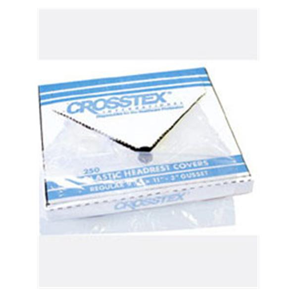 Crosstex International Cover Headrest Jumbo 9.5 in x 14 in Clear Plastic 1000/Ca