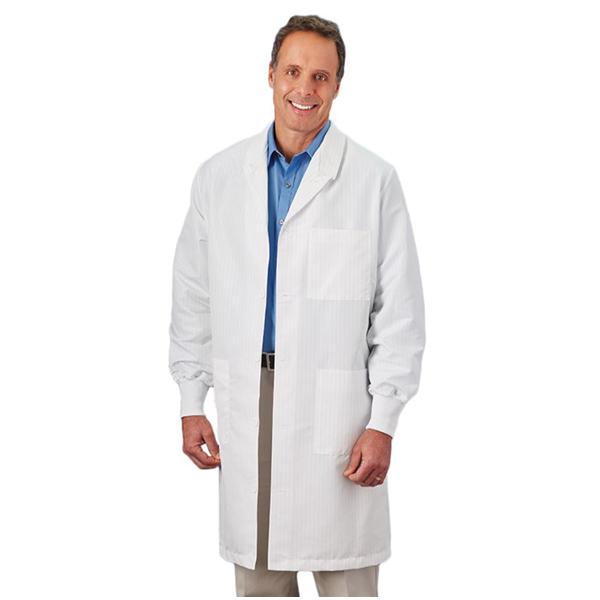 White Swan Uniform Lab Coat Metaguard Poly/Crbn Unsx Wht XL Ea