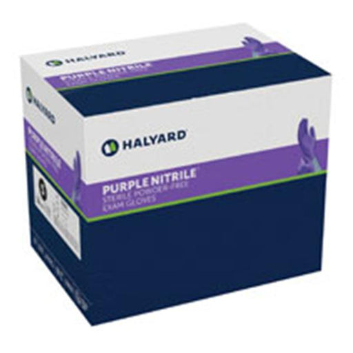O & M Halyard Gloves Exam KC5 Pur Ntrl PF Nitrile LF 9.5" Sm Strl Prpl 50pr/bx, 4 BX/CA (55091)