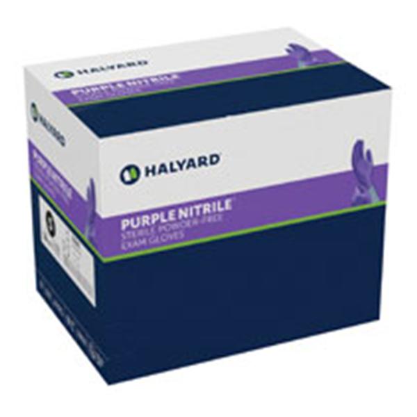 O & M Halyard Gloves Exam KC5 Pur Ntrl PF Nitrile LF 9.5" Sm Strl Prpl 50pr/bx, 4 BX/CA (55091)