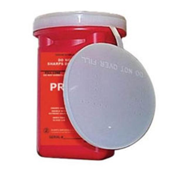 Sharps Compliance Container Sharps Pro-Tec 1qt PP 45 Degree Opening Red Ea