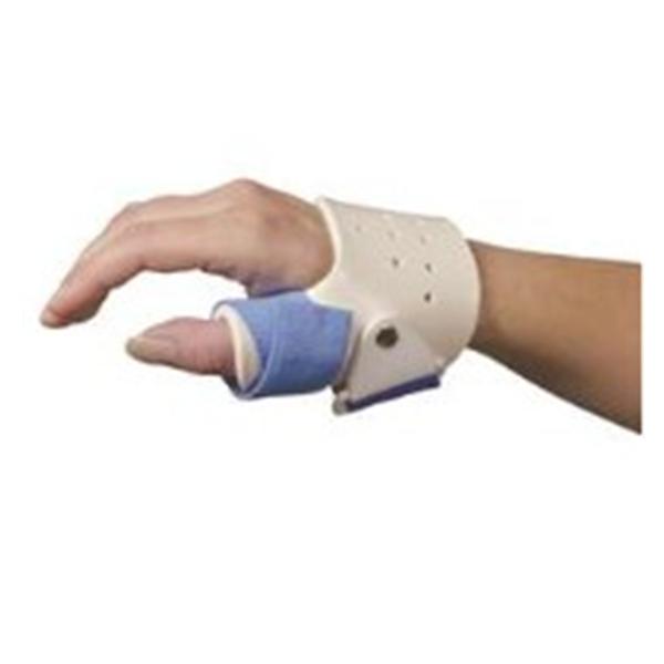Alimed Splint Freedom Thumbkeeper Adlt Hnd Thrmplstc Wht/Blu Sz Lg Rt Ea
