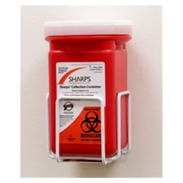 Sharps Compliance Bracket Sharps Quart Metal White Ea