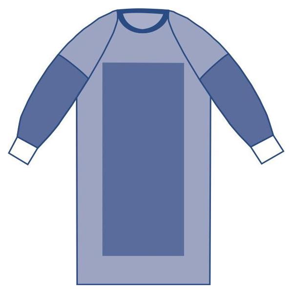 Medline Industries  Gown Surgical Aurora XL Blue Poly Rnfrc AAMI L4 Strl LF 30/Ca
