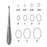 Miltex-Integra Miltex Curette Mastoid Spratt Meister-Hand 6-1/2" #1/0 Ovl Cp Tp SS Ea