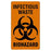 Brady Worldwide Label Biohazard Inf Waste 3"x1-7/8" 100/Pk 100/Pk