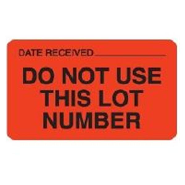Phlebotic Permanent Label Orange 2-1/2x1-1/2" DoNtUse Ths Lt# 1000/RL