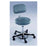 Blickman Health Stool Exam Aluminum/Black 5 Leg Casters Backrest Ea