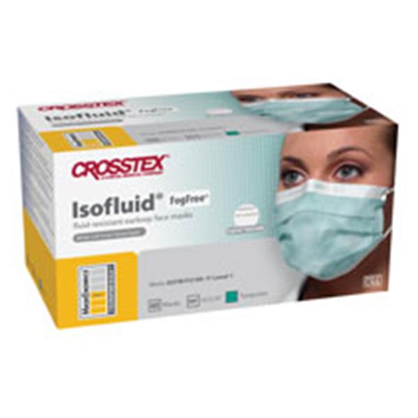 Crosstex International Face Mask Earloop Isofluid Fogfree Fluid Resistant Turq 40/Bx, 40 BX/CA (GCICXT)