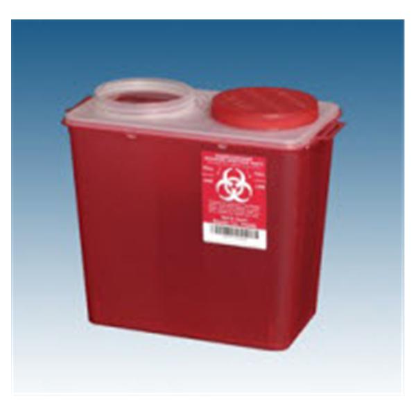Plasti-Products  Container Sharps 2gal Plastic Screw Cap Red 20/Ca