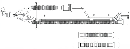 Patient Circuit with Elbow, No PEEP, Single-Patient Use, 15 mm