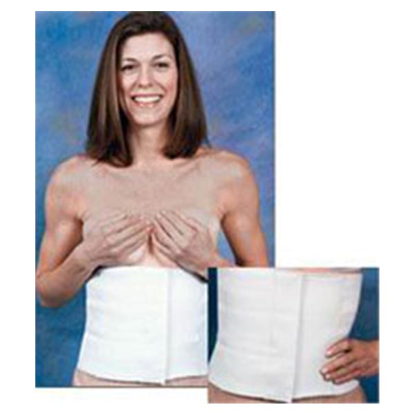 ES Medical Binder Compression Deluxe Abdominal Cotton-Like Wht Sz 9 Sm/Md Ea