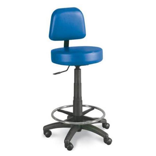 Winco Stool Laboratory Moss Green 5 Leg Casters Backrest Ea