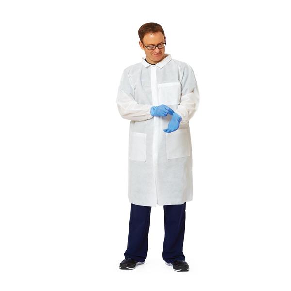 Medline Industries  Lab Coat Large White 30/Ca (NONSW100L)