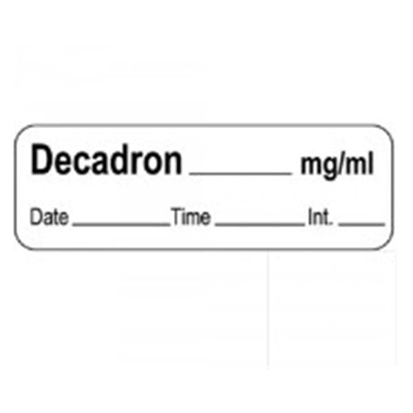 TimeMed a Div of PDC Label Decadron Anesthesia 1-1/2x1/2