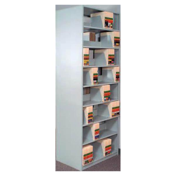 Datum Filing Systems Shelving Slant Tier Vu-Stak 36x10x10-3/8" Steel Bone White Ea