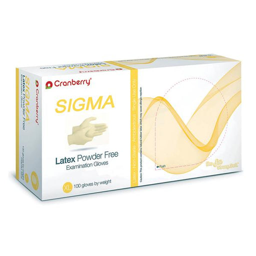 Pro2 Solutions Gloves Exam Cranberry Sigma PF Latex 9.5 in XL Natural 10Bx/Ca