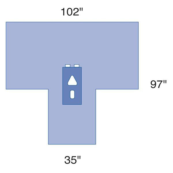 Medline Industries  Drape Abd Lap Proxima 7.5x8.5x8.5/3x7 Fen 12x97x35 Strl 8/Ca