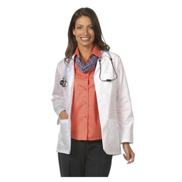 Fashion Seal Lab Jacket 65% Polyester / 35% Cotton Womens White Small 28.5" Ea
