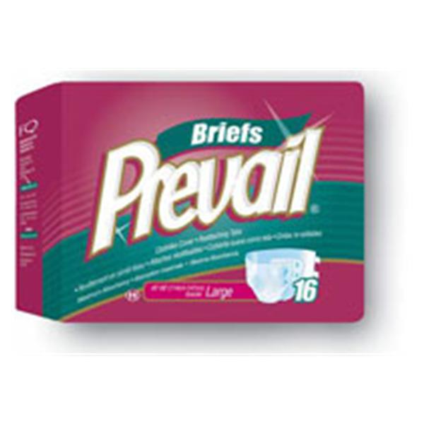 First Quality Products Brief Prevail Adult Unisex Lg 45-58" Max Odor Guard White 4x16/Ca