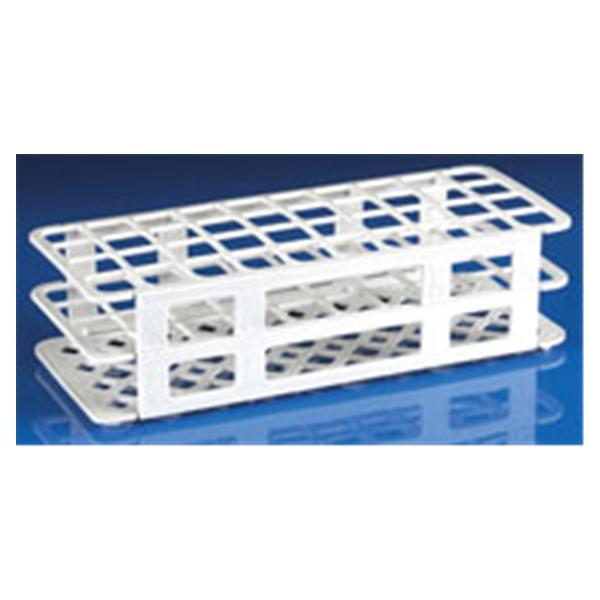 Globe Scientific  Test Tube Rack 20-21mm 40 Place White Ea