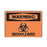 Grainger Sign "Warning Biohazard" Plast 7x10" Ea Ea