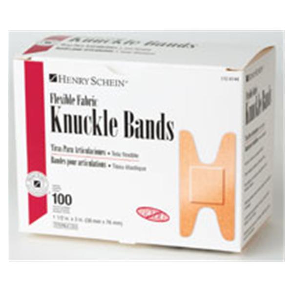 Henry Schein  Bandage Fabric Knuckle 1.5x3" Flexible Flesh LF 100/Bx, 36 BX/CA (1126144)