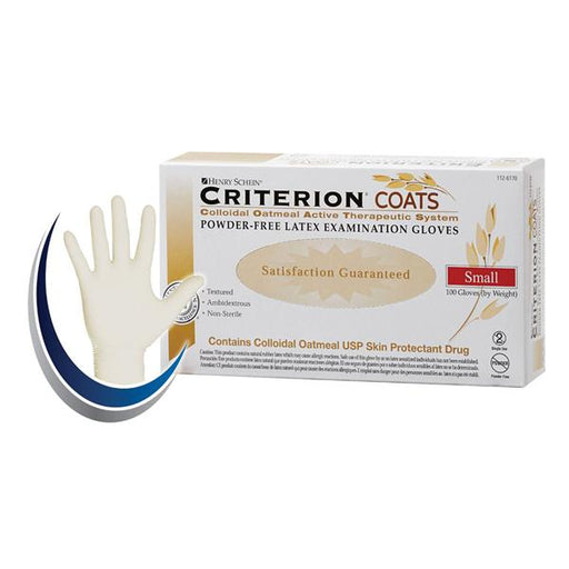 Henry Schein  Gloves Exam Criterion Coats Powder-Free Latex X-Small 100/Bx, 10 BX/CA (1126167)