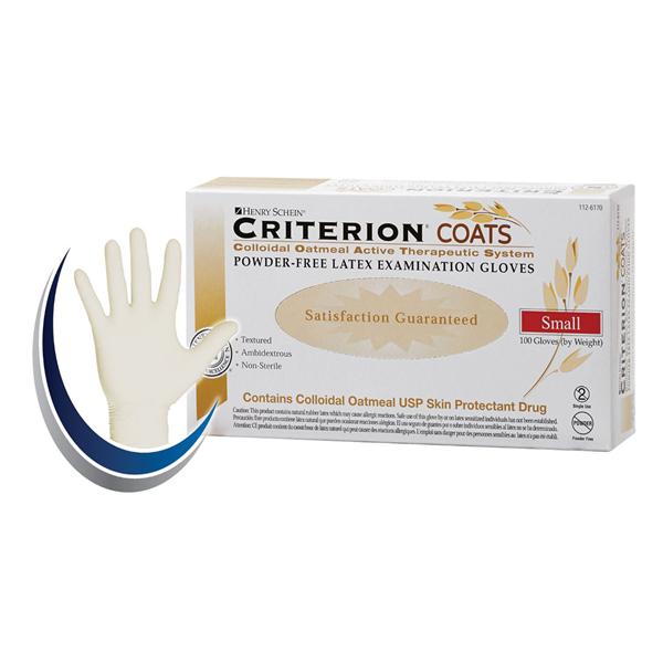 Henry Schein  Gloves Exam Criterion Coats Powder-Free Latex X-Small 100/Bx, 10 BX/CA (1126167)