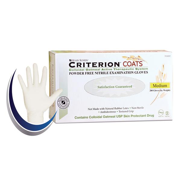Henry Schein  Gloves Exam Criterion Coats PF Nitrile Latex-Free Md 200/Bx, 10 BX/CA (1126222)