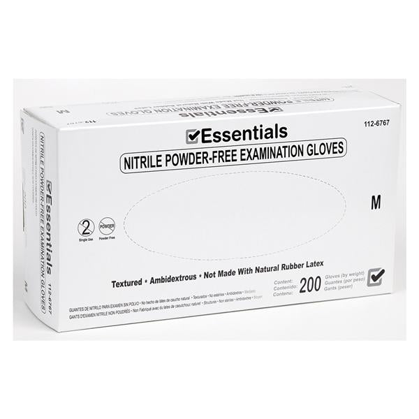 Essentials Healthcare Products Gloves Exam Essentials PF Nitrile Latex-Free Md Periwinkle 200/Bx, 10 BX/CA (1126767)
