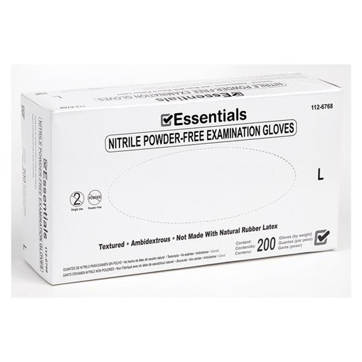 Essentials Healthcare Products Gloves Exam Essentials PF Nitrile Latex-Free Lg Periwinkle 200/Bx, 10 BX/CA (1126768)