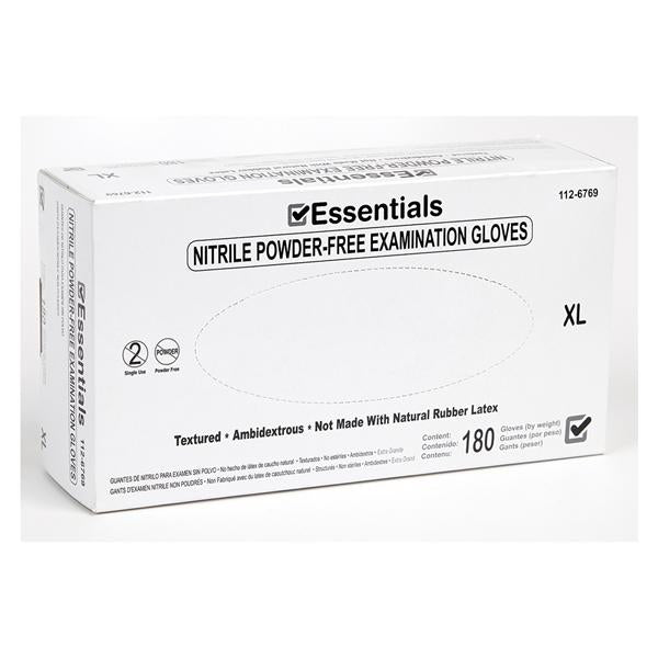 Essentials Healthcare Products Gloves Exam Essentials PF Nitrile Latex-Free XL Periwinkle 180/Bx, 10 BX/CA (1126769)