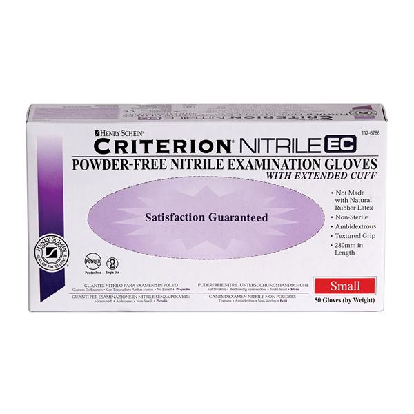 Henry Schein  Gloves Exam Criterion EC PF Nitrile Latex-Free 12 in Sm 50/Bx, 10 BX/CA (FG-H020-0052)