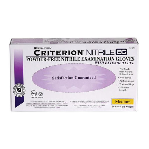 Henry Schein  Gloves Exam Criterion EC PF Nitrile Latex-Free 12 in Md 50/Bx, 10 BX/CA (FG-H020-0053)