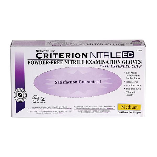 Henry Schein  Gloves Exam Criterion EC PF Nitrile Latex-Free 12 in Md 50/Bx, 10 BX/CA (FG-H020-0053)