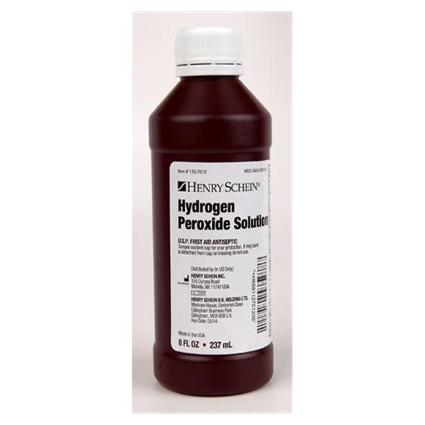 Henry Schein  Hydrogen Peroxide 8oz 3% Bottle 8oz/Bt, 12 EA/CA (112-7012)