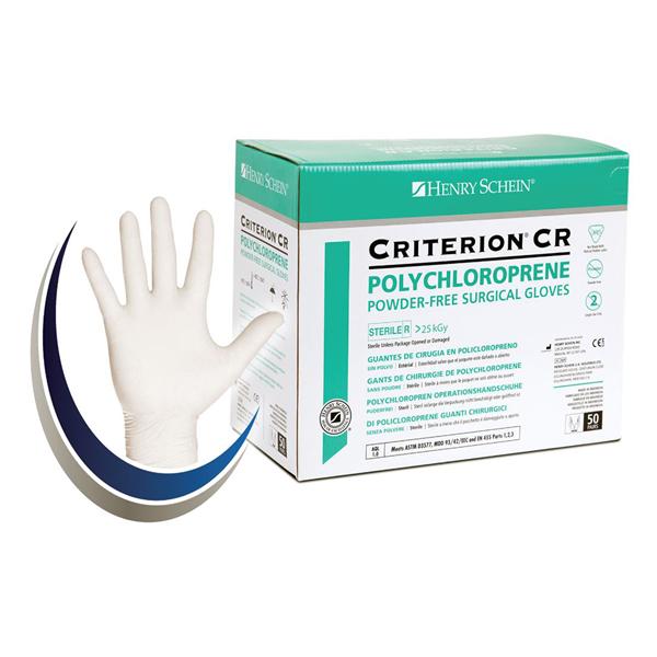 Henry Schein  Gloves Polychloroprene Criterion CR LF PF Sz 7 Strl 50Pr/Bx, 4 BX/CA (CR-SG130-7.0)