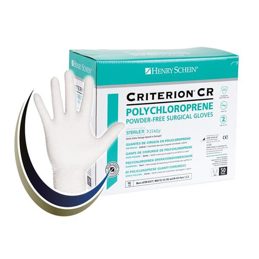 Criterion CR Polychloroprene Gloves - Powder-Free Surgical Gloves, Sterile, Size 7.5 - CR-SG130-7.5