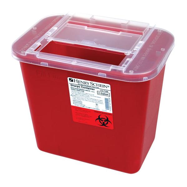 Henry Schein  Container Sharps HSI 2gal Polypropylene Red Ea, 20 EA/CA (0320-1500-HS)