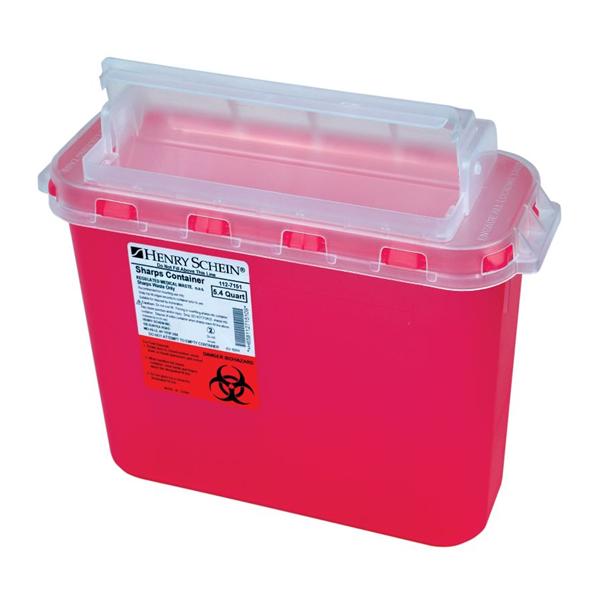 Henry Schein  Container Sharps HSI 5.4qt Polypropylene Red Ea, 20 EA/CA (0354-150B-HS)