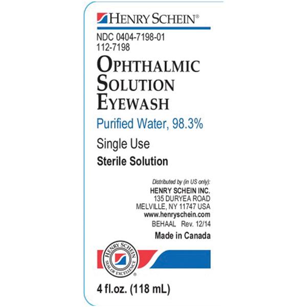 Henry Schein Eye Wash Solution 98.3 ScrewTop 4oz/Bt — Grayline Medical
