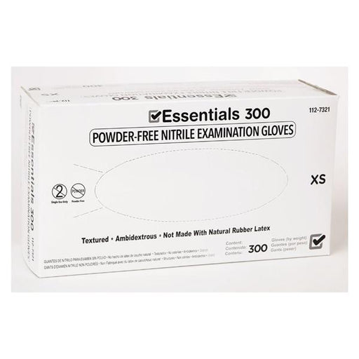 Essentials Healthcare Products Gloves Exam Essentials 300 PF Nitrile Latex-Free XS Indigo 300/Bx, 10 BX/CA (1127321)